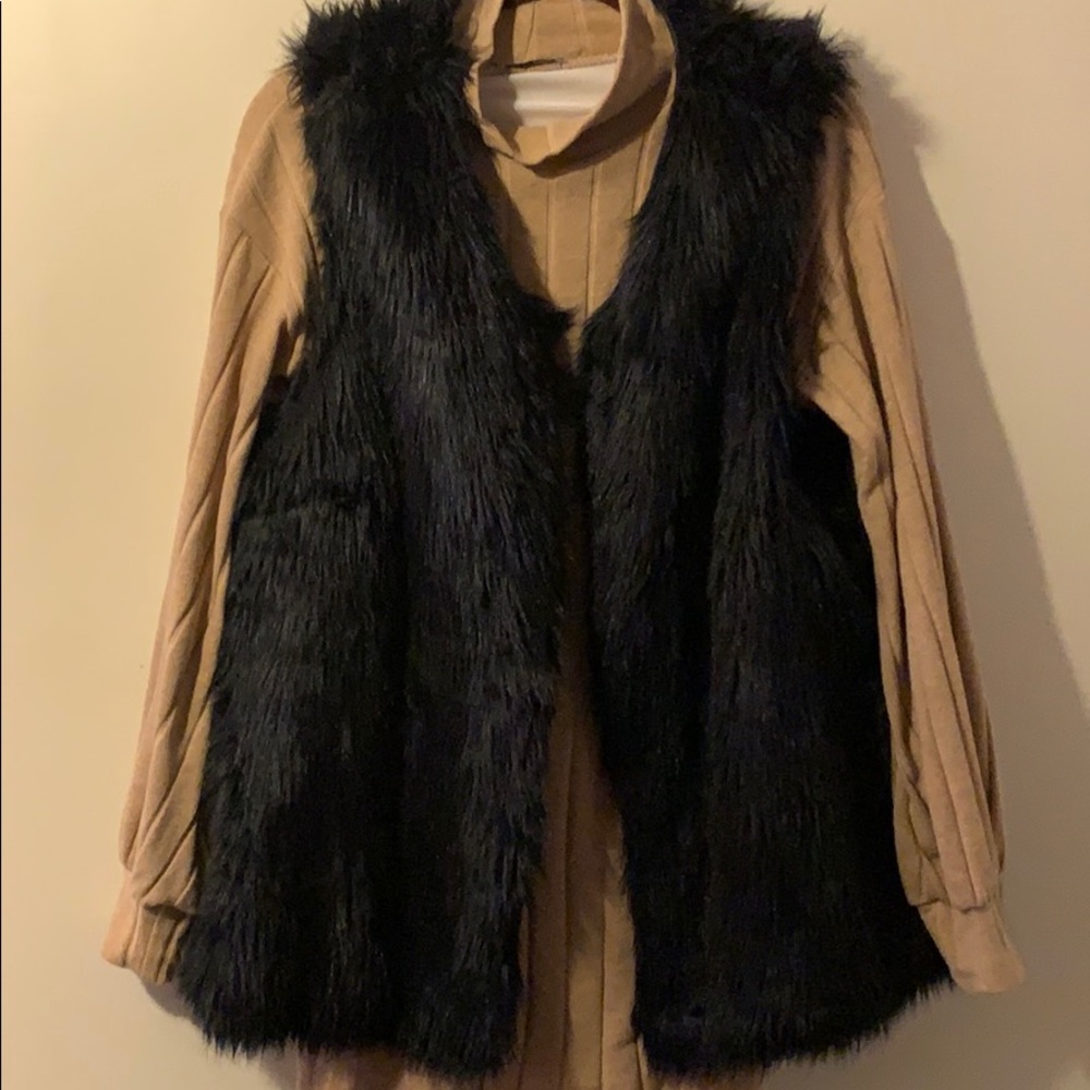 Faux fur vest
